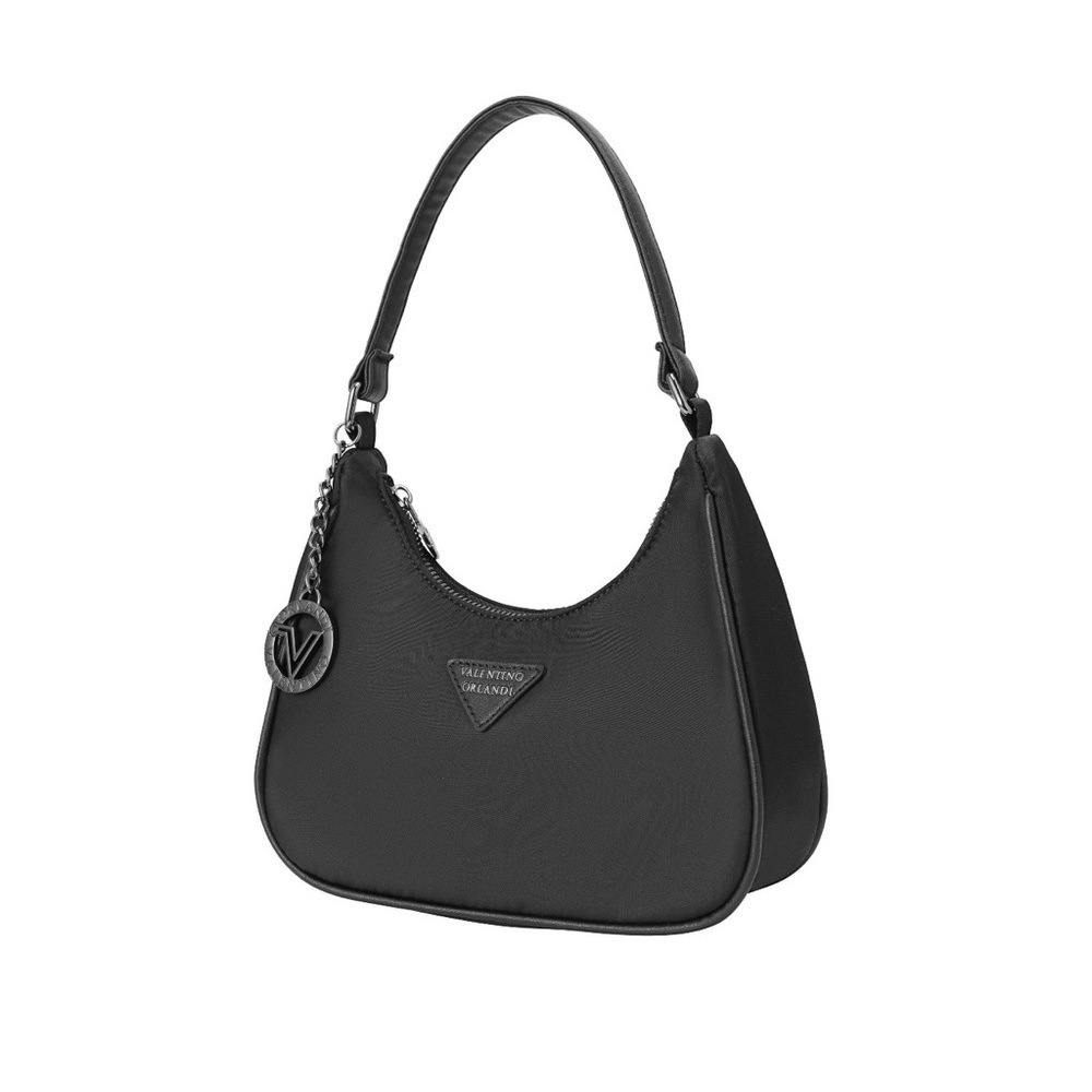 Valentino Orlandi Designer Black Nylon Shoulder Bag Women’s NWT
